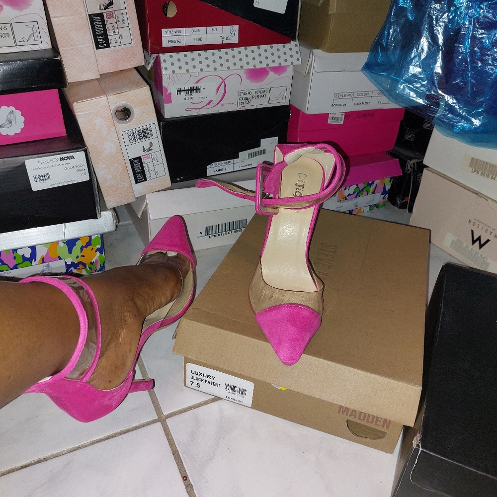 Buckle Ankle Pink Shoes